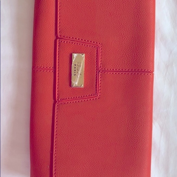 NWT BCBG PARIS Chic Clutch Orange - Picture 6 of 8
